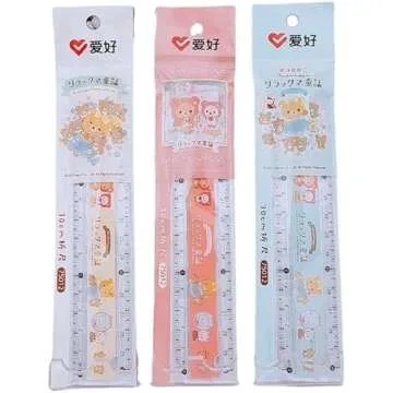 1Pc Cute Cartoon Animal Print Plastic Rulers, Kids Ruler for School, Farmhouse Teacher Prizes Book Markers Students Jungle Animal Party FavorStationery Drawing Rulers