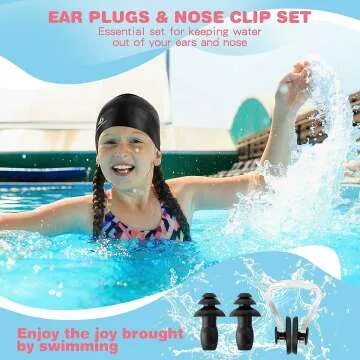 Kids Long Hair Swim Cap - Waterproof & Comfortable