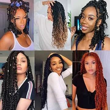 18 Inch 2Packs Copper Red Water Wave Crochet Hair Passion Twists Bohemian Curly Hair for Butterfly Locs Crochet Hair Synthetic Braiding Hair Extensions (18 Inch,350#)