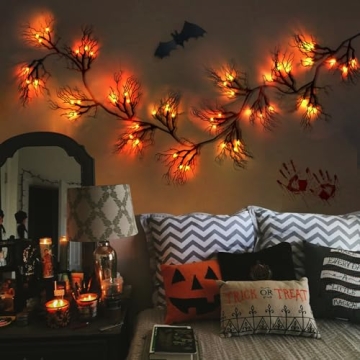 Enchanting 9 Ft LED Halloween Willow Vine Garland
