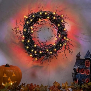 Enchanting 9 Ft LED Halloween Willow Vine Garland