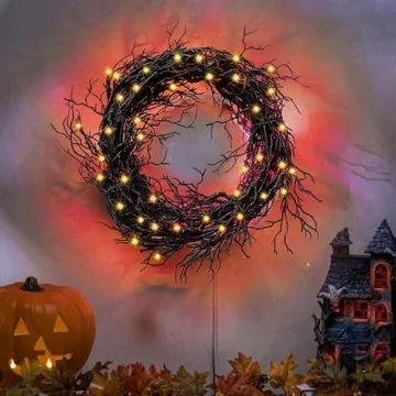 Enchanting 9 Ft LED Halloween Willow Vine Garland