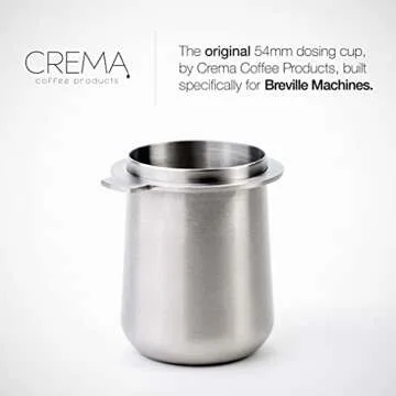 Crema 54mm Dosing Cup | Stainless Steel Coffee Companion