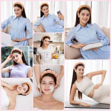 Ztomine Spa Headband and Wristband Set for Women