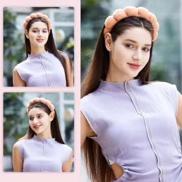 Ztomine Spa Headband and Wristband Set for Women