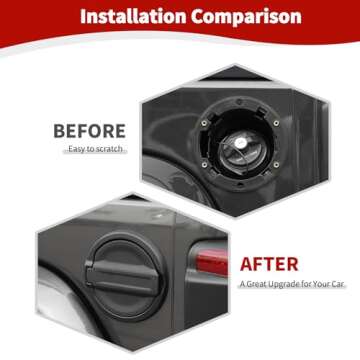 RT-TCZ for Jeep JL Gas Cap Cover Fuel Filler Tank Door Black for Jeep Wrangler JL JLU 2018 up Black ...