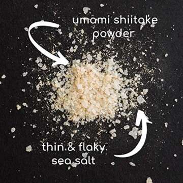 Umami Salt, Shiitake Mushroom Kosher Flake Sea Salt, Perfect for Seasoning or Finishing (Original, 4...