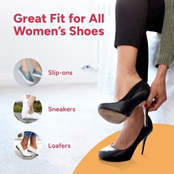 No Show Socks Womens Invisible Liner, Non Slip & Low Cut, Casual & Formal Wear, Soft & Stretchable, 3 Pairs Medium Size 7-8, White Color