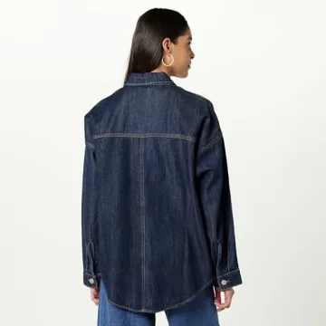 The Drop Women's Denim Shirt Jacket - Stylish & Versatile