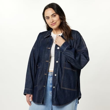 The Drop Women's Denim Shirt Jacket - Stylish & Versatile