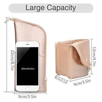 Makeup Brush Organizer Bag Waterproof Portable Stand-up Case