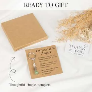 Inspirational Sensemory Crystal Keychains for Women