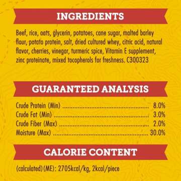 Zuke’s Mini Naturals Soft And Chewy Dog Treats For Training Pouch, Natural Treat Bites With Beef Recipe - 6 oz. Bag