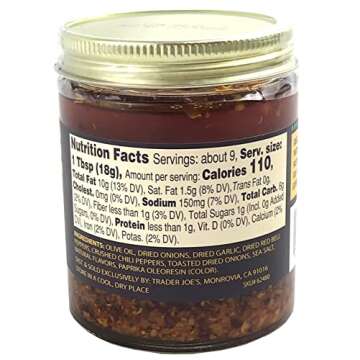 Trader Joe's Chili onion Crunch,1 Pack ( 6 ounce)