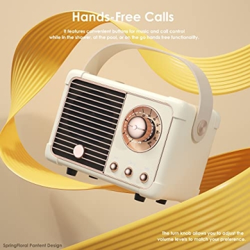 SpringFlora Retro Bluetooth Speaker Wireless Waterproof Stylish