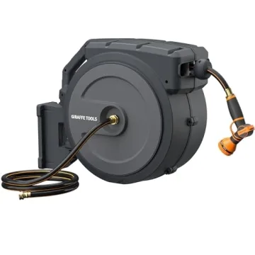 Giraffe Tools AW40 Retractable Hose Reel - 90 ft Heavy Duty Automatic Rewind