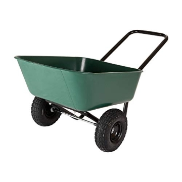Garden Star 70019 Garden Barrow - Dual-Wheel Residential Wheelbarrow Garden Cart