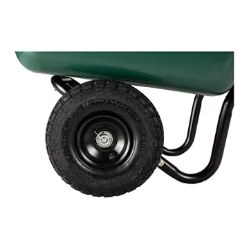 Garden Star Garden Barrow - Durable Dual-Wheel Cart for Gardens