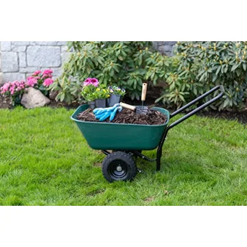 Garden Star Garden Barrow - Durable Dual-Wheel Cart for Gardens