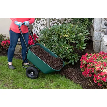 Garden Star Garden Barrow - Durable Dual-Wheel Cart for Gardens