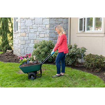 Garden Star Garden Barrow - Durable Dual-Wheel Cart for Gardens