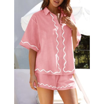 PRETTYGARDEN Women's Stylish 2 Piece Summer Outfit - Comfortable & Chic