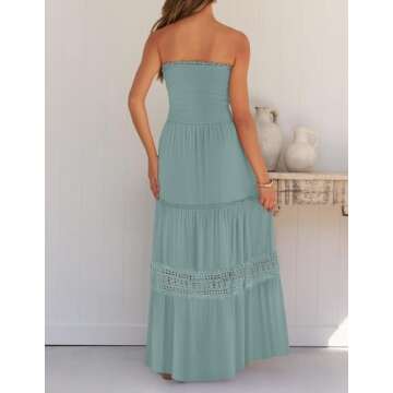 Summer Bohemian Off Shoulder Maxi Dress for Elegance