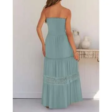 Summer Bohemian Off Shoulder Maxi Dress for Elegance
