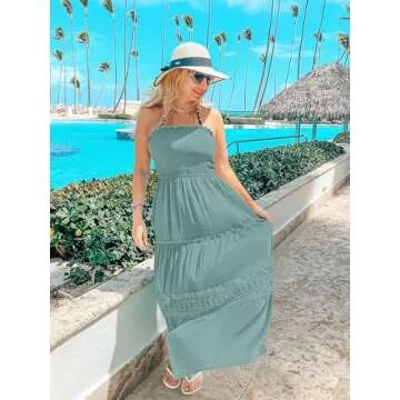 Summer Bohemian Off Shoulder Maxi Dress for Elegance