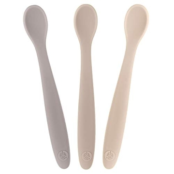 WeeSprout Silicone Baby Spoons - First Stage Infant Feeding Utensils With Soft-Tip, Bendable Kitchen...
