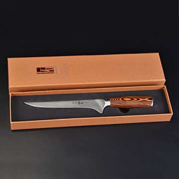 TUO 7 Inch Boning Knife with Luxurious Gift Box
