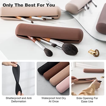 BEZOX Makeup Brush Holder - Travel Silicone Case