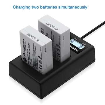 Powerextra LP-E8 Battery with Dual USB Charger for Canon