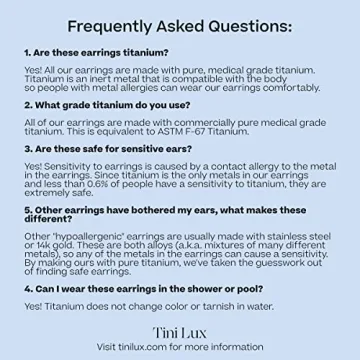 Hypoallergenic Titanium Gold Stud Earrings for Women