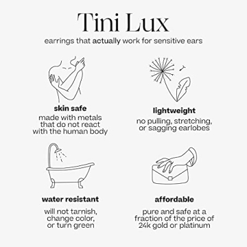 Hypoallergenic Titanium Gold Stud Earrings for Women