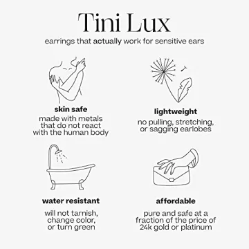 Hypoallergenic Titanium Gold Stud Earrings for Women