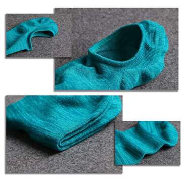 IDEGG No Show Socks Women 10 Pairs Low Cut Anti-Slid Novelty Athletic Casual Invisible Liner Socks