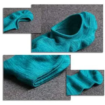 IDEGG No Show Socks Women 10 Pairs Low Cut Anti-Slid Novelty Athletic Casual Invisible Liner Socks