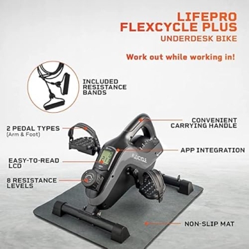 LifePro Under Desk Bike - Versatile Exercise Solution