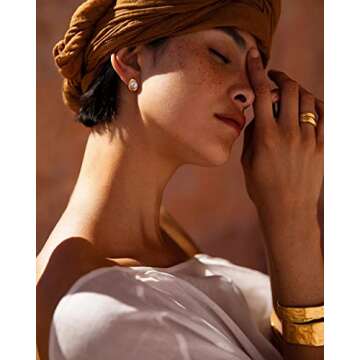 Sophisticated Freshwater Cultured Pearl Drop Earrings - 18k Gold Huggie Style