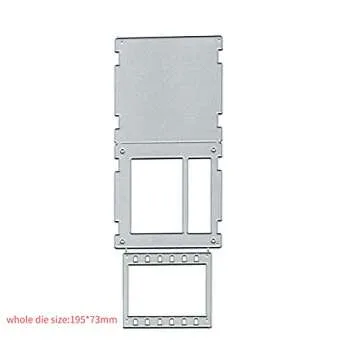 Sunnykid Retro Slides Design Metal Cutting Die CutsOld-Fashioned Basic Retro Slides Design Stencils ...