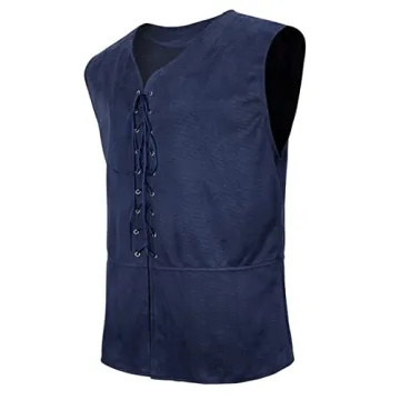 Stylish Faux Leather Men's Renaissance Vest for Events