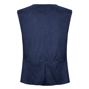 Stylish Faux Leather Men's Renaissance Vest for Events