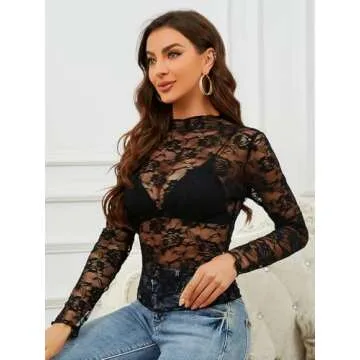 Stylish Donnalla Lace Long Sleeve Tops for Women