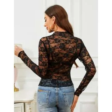 Stylish Donnalla Lace Long Sleeve Tops for Women