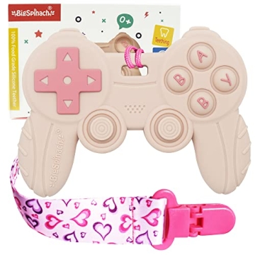 Cool Remote Game Control Teething Toy for Babies 0-6 Months, Game Controller Teether, Perfect Baby G...