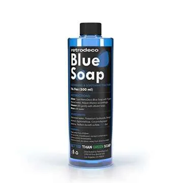 RetroDeco Ultra Concentrated 16.9oz Tincture of Blue Tattoo Soap USP: Makes 1.3 Gallons of Blue Soap with XL 16.9oz Squeeze Bottle For Skin and Piercings, Better Than Green Soap