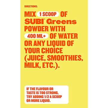 SUBI Best Green Superfood - Natural Ingredients for Health