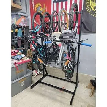 Teal Triangle Freestanding Bike Storage Rack for 5 Bikes