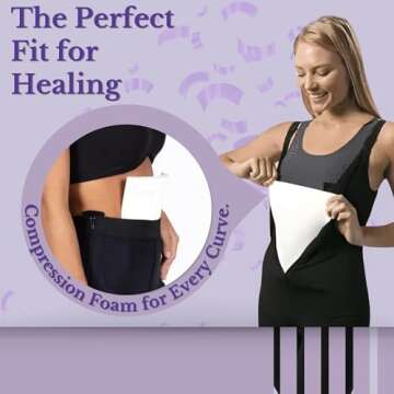 ContourMD Medical Grade Post Lipo Foam Compression Sheets – Post Surgery Compression Garment after Liposuction, Tummy Tuck, AB Flattening, BBL, & More – Surgery Recovery Supplies (3-Sheet Set)